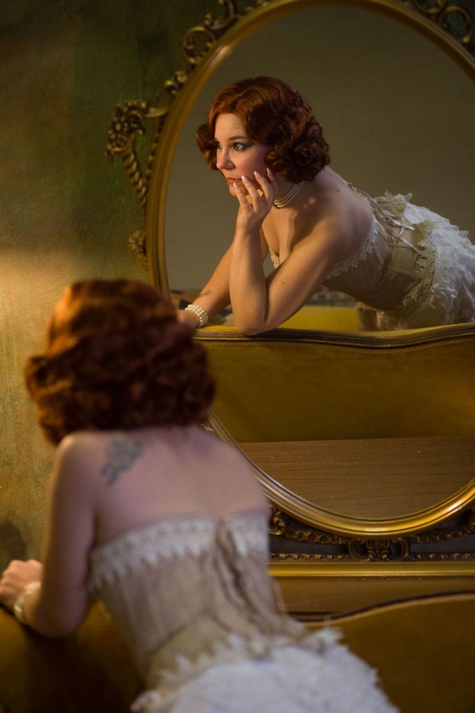 Intimate boudoir setting