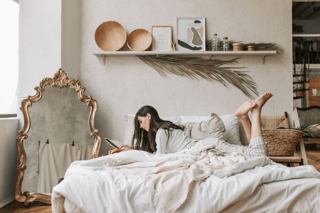 Intimate boudoir setting