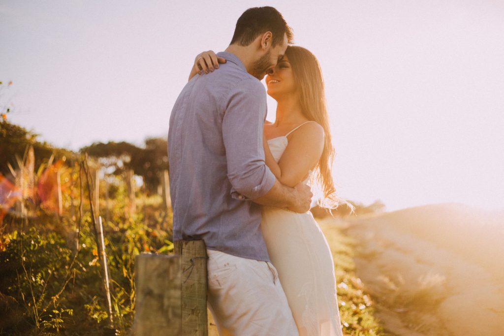 Couple embracing