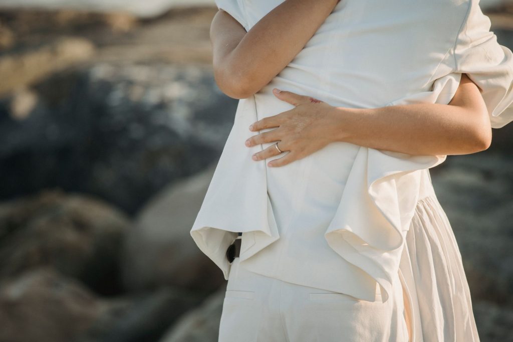 Couple embracing