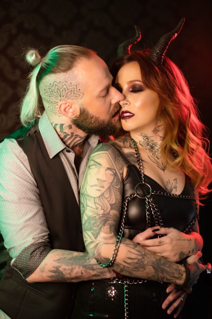 Couple embracing