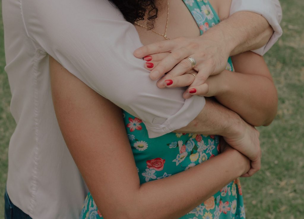 Couple embracing