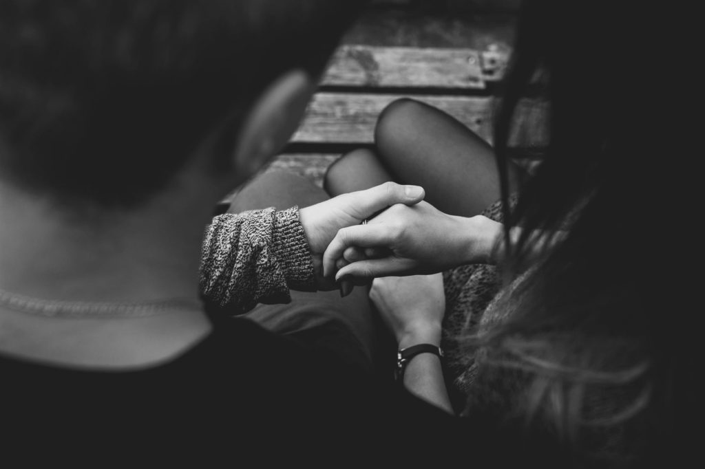 Couple embracing
