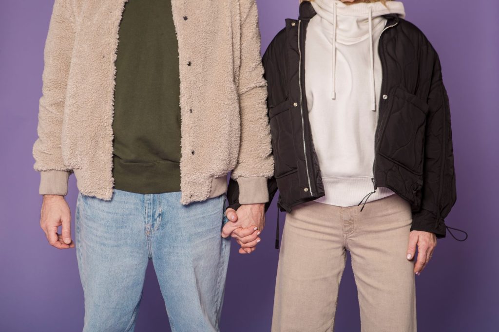 Couple embracing