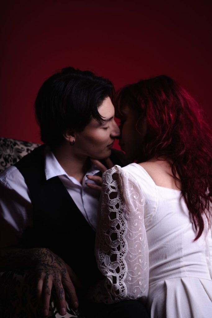 Couple embracing